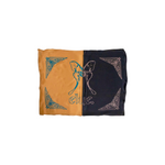 volume 3: African Moon Moth Silk Scarf - Sand/Metallic Blue