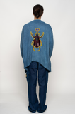 volume 4: J.R. Beetle Indigo Mohair Cardigan Sweater