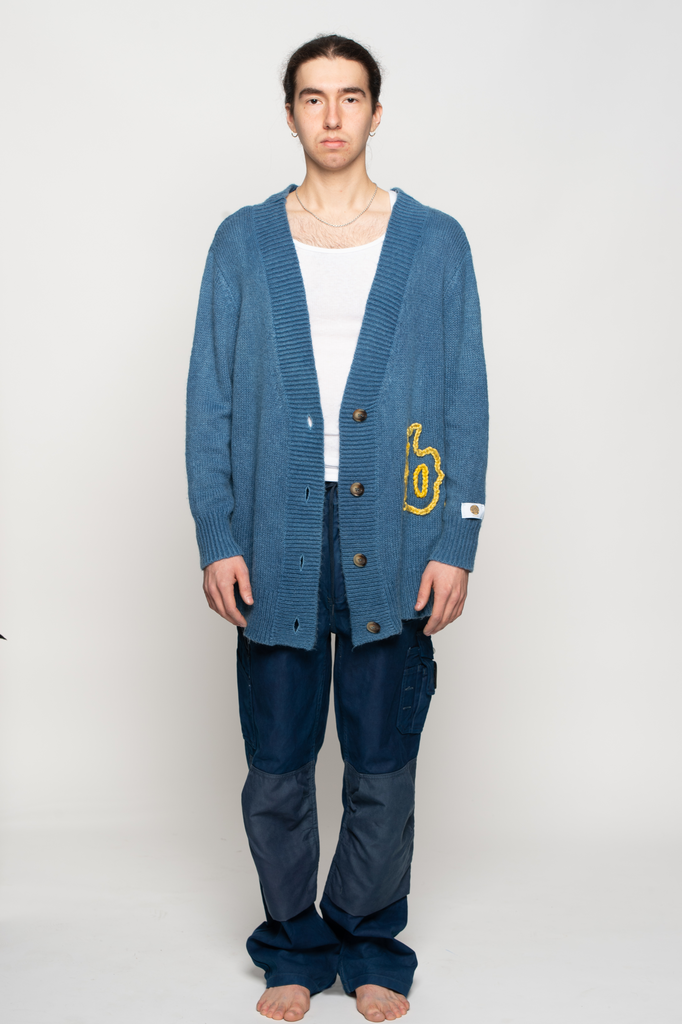 volume 4: J.R. Beetle Indigo Mohair Cardigan Sweater – ELUE