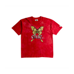 volume 3: African Moon Moth Overdye Tee - Scarlet